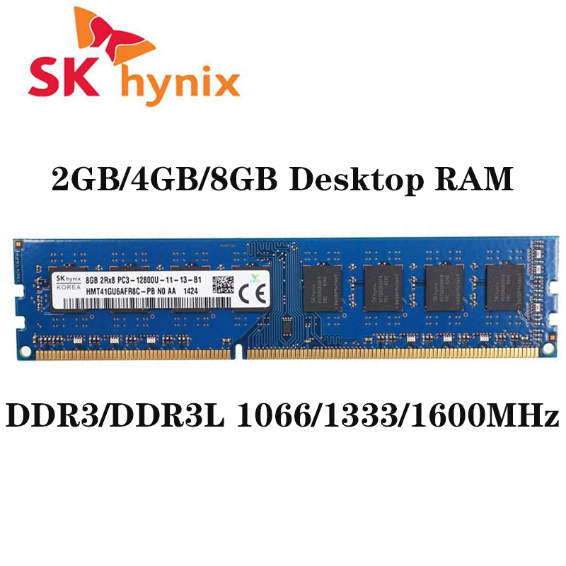 SK Hynix DDR3 DDR3L ram 4GB 8GB 1600Mhz 1333Mhz 1066Mhz PC3L-12800U 1.35v เดสก์ท็อปสําหรับหน่วยความจ