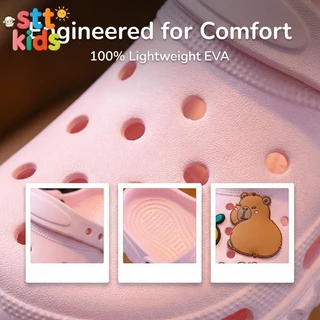 [กรุงเทพฯ จัดส่ง]รองเท้าแตะโคล็ก EVA สำหรับเด็ก 4-10 ปี สวมใส่ง่าย สไตล์ลำลอง เหมาะกับใช้กลางแจ้ง มีหลายสีให้เลือก