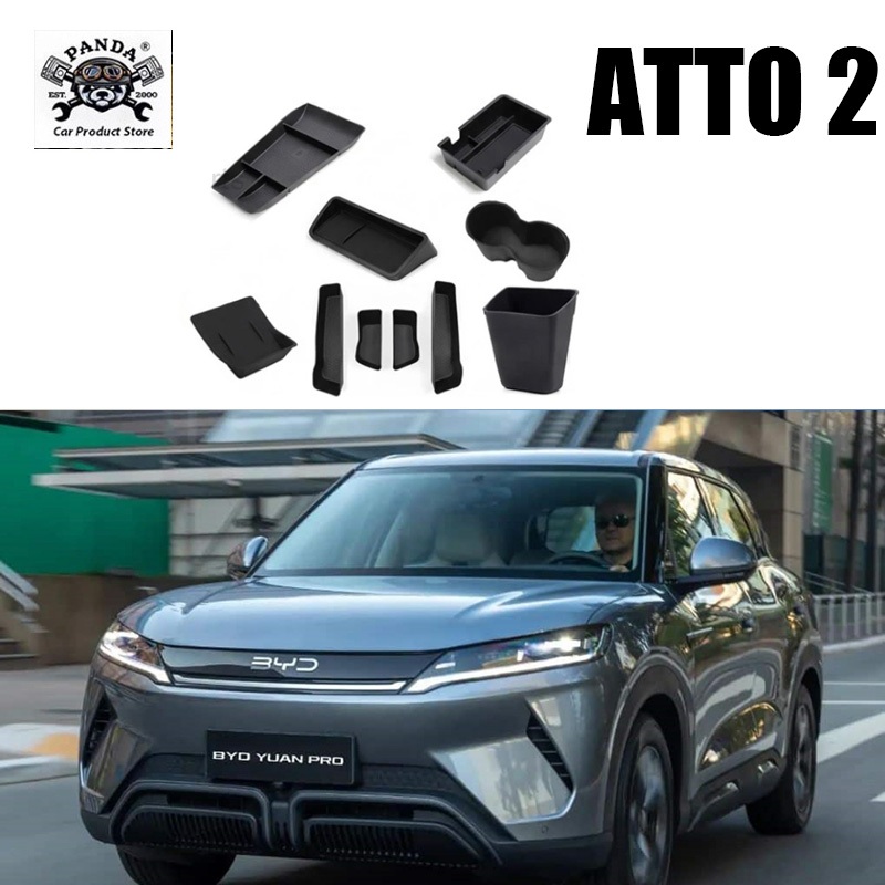 [Panda] BYD ATTO 2 กล่องวางแขนในรถยนต์ กล่องเก็บของ อุปกรณ์จัดระเบียบคอนโซลและที่พักแขน อุปกรณ์ตกแต่งภายใน