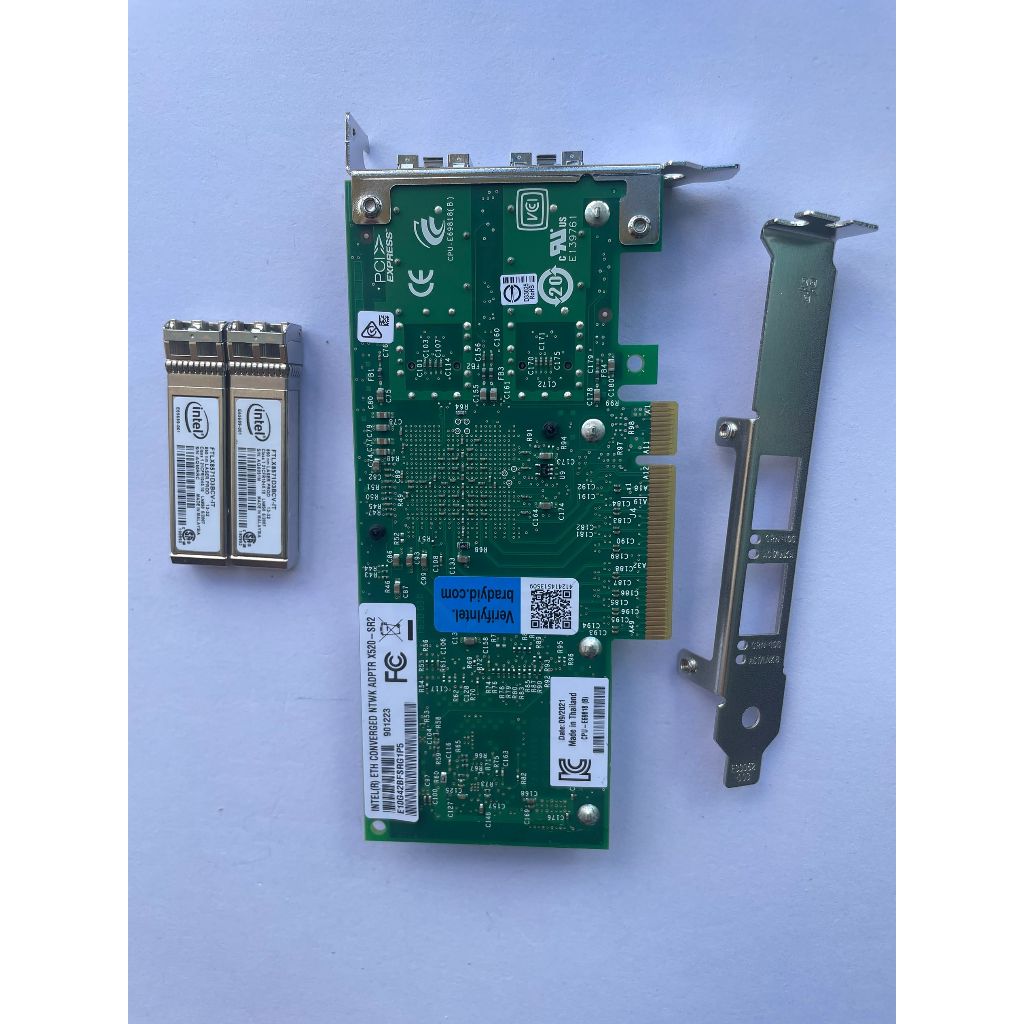 [สต๊อกพร้อม] การ์ดเครือข่าย X520-SR2 ใหม่ SFP Dual Port 10G การ์ดเครือข่าย Dual Port การ์ดเครือข่ายเ
