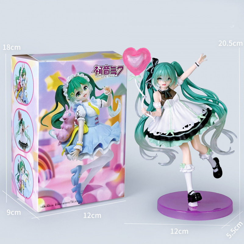 20.5 ซม.อะนิเมะ Hatsune Miku วันเกิด Party ver.Figure อะนิเมะอุปกรณ์ต่อพ่วงสะสมตกแต่งตกแต่งเด็ก Kawaii ของขวัญ