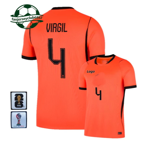 ผู้เล่นออกเนเธอร์แลนด์ 2026/27 ผู้ชายเนเธอร์แลนด์บ้านแขนสั้นเสื้อฟุตบอลเสื้อยืด
