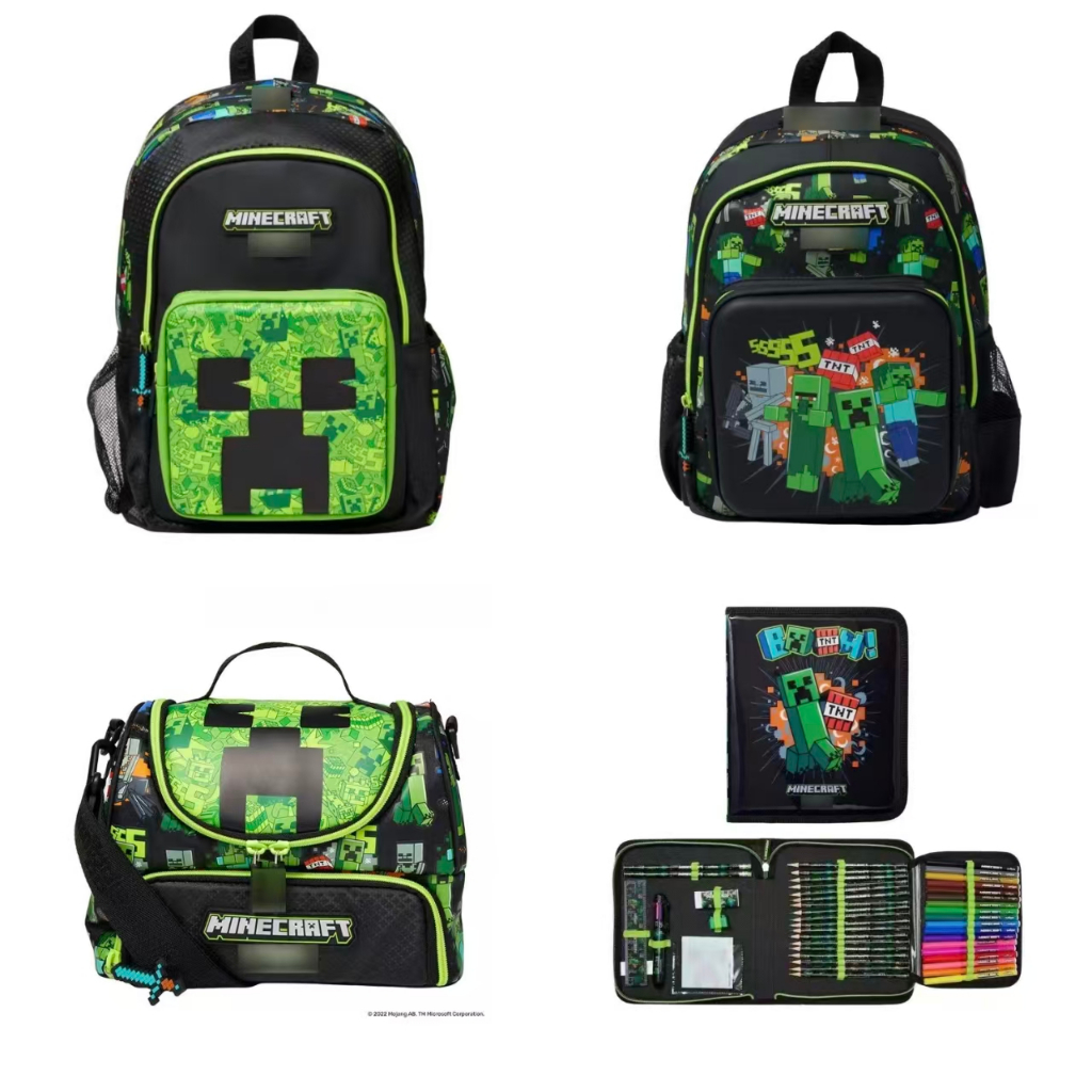 Australia Minecraft School Bag Pen Case Lunch Bag Series