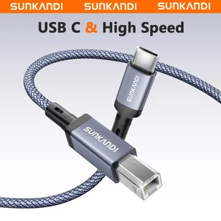 SUNKANDI USB C ชาย USB B ชายสายเครื่องพิมพ์ Type-c USB2.0 480 Mbps ข้อมูล Transfer Rate สําหรับคอมพิวเตอร์