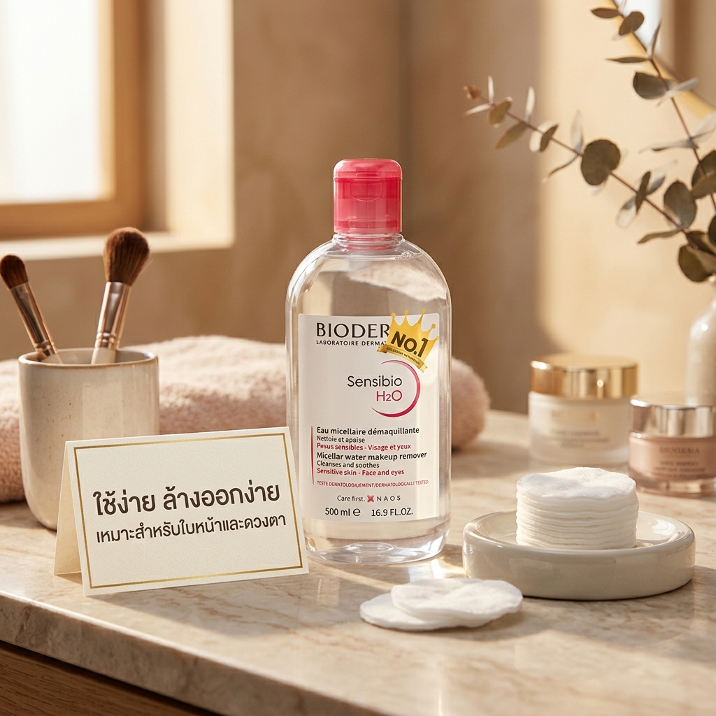 [ของแท้ 100%]Bioderma Sensibio H2O 500ml Pump – No-Rinse Makeup Remover for Sensitive Skin Dermatolo