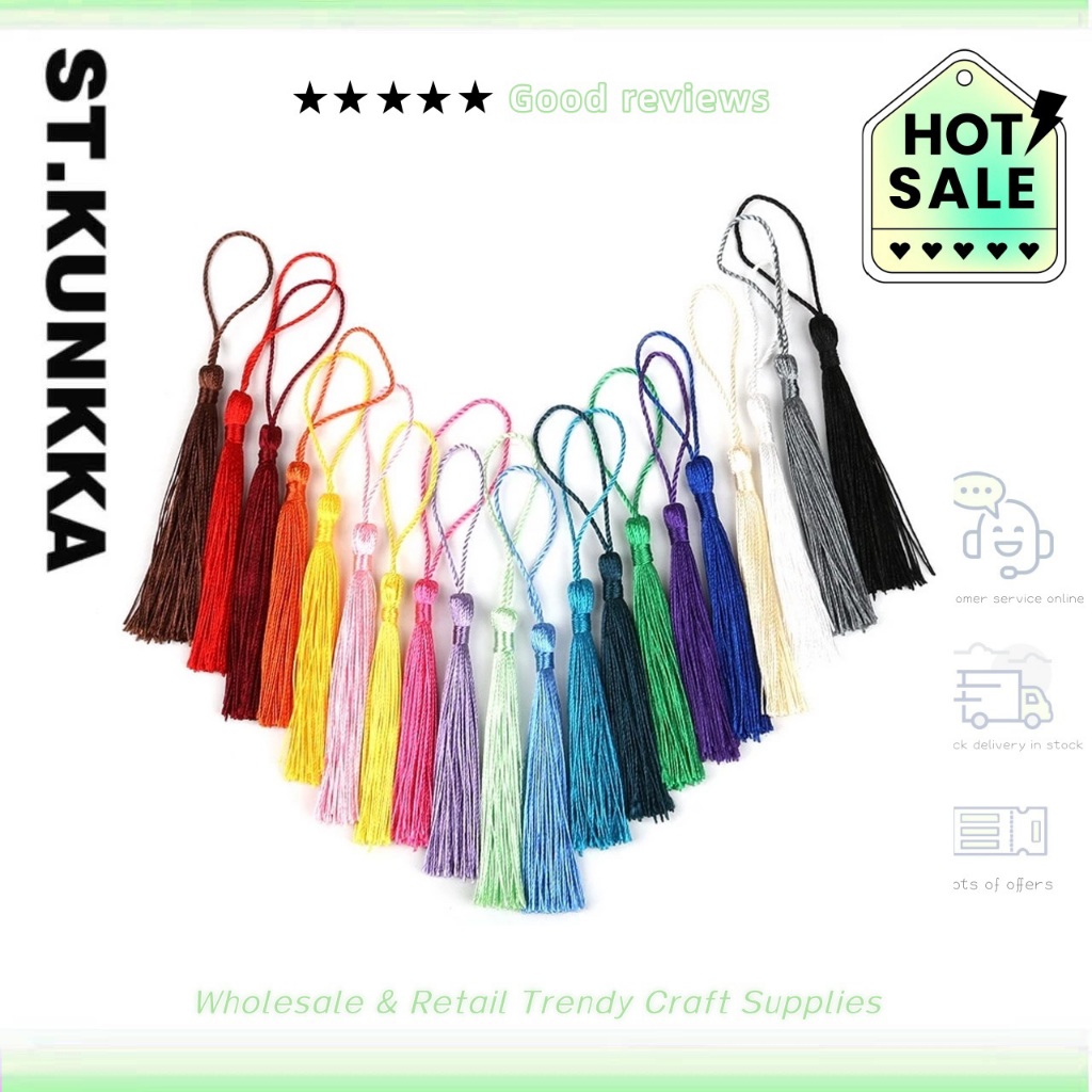 พู่ไหมพรม 10-30ชิ้น 13ซมจี้พู่ พู่หมวกรับปริญญา สีหลากหลาย สำหรับ DIY งานประดับ