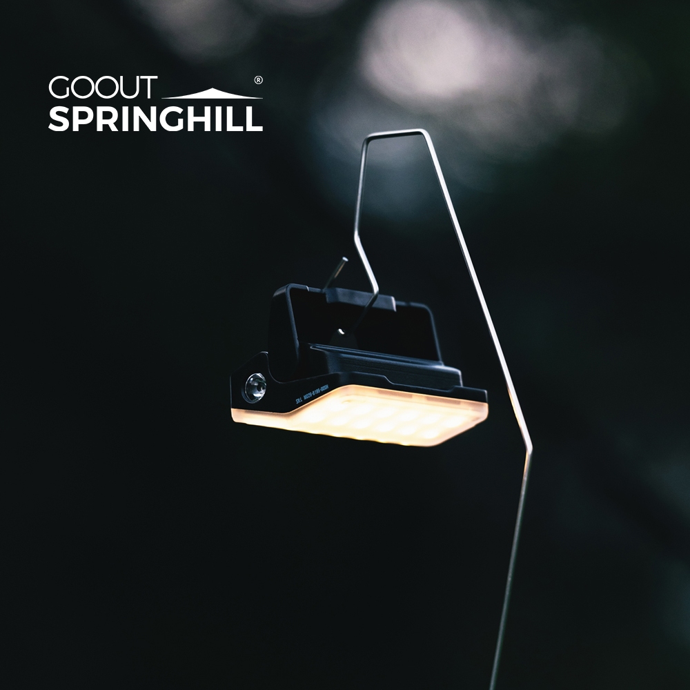 Gooutspringhill ไฟตั้งแคมป์ยุทธวิธี USB ชาร์จ LED เต็นท์โคมไฟกันน้ําติดทนนานบรรยากาศกลางแจ้งไฟฉุกเฉินสําหรับเดินป่าตั้งแคมป์ปิคนิค