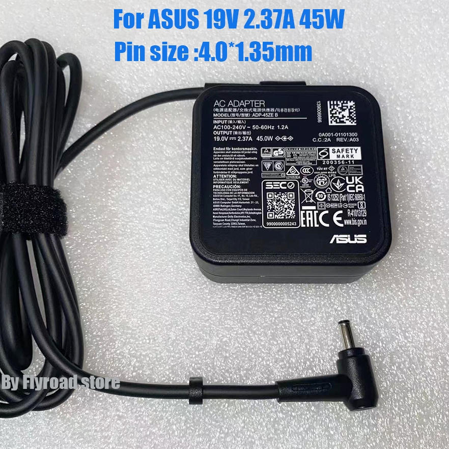 สําหรับ Asus A516J 45W แล็ปท็อปอะแดปเตอร์ 19V 2.37A 4.0*1.35 มม.X415E X515E Notebook Charger