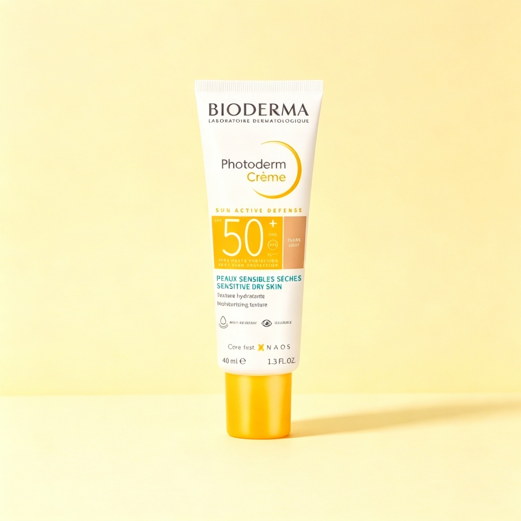 Bioderma Photoderm Crème SPF50+ Sunscreen 40ml, ครีมกันแดดให้ความชุ่มชื้นสําหรับผิวแพ้ง่ายแห้ง