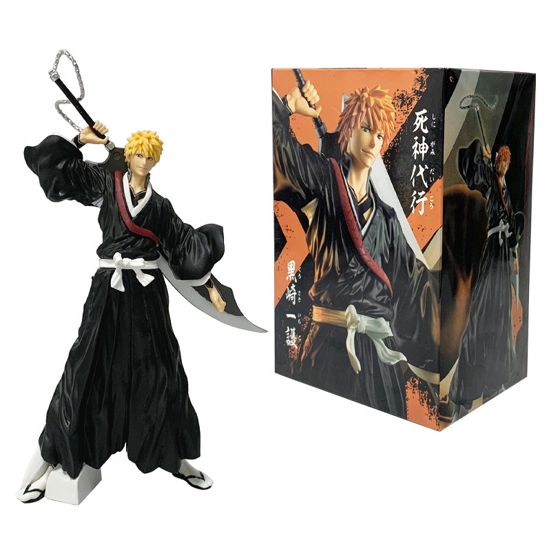 21ซม.ญี่ปุ่นอะนิเมะฟอกขาว: พันปีสงครามเลือดรูป Kurosaki Ichigo Zangtsu PVC Action รูปปั้นเดสก์ท็อปตกแต่งตุ๊กตาของเล่น
