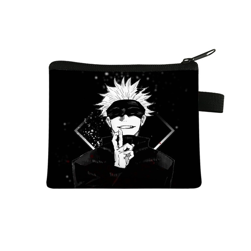 อะนิเมะ Roblox Jujutsu Kaisen ผ้าใบกระเป๋าเหรียญกระเป๋าเก็บกระเป๋าผ้าใบเด็กกระเป๋าสตางค์เหรียญกระเป๋าการ์ดกระเป๋ากุญแจชายหญิงของขวัญ