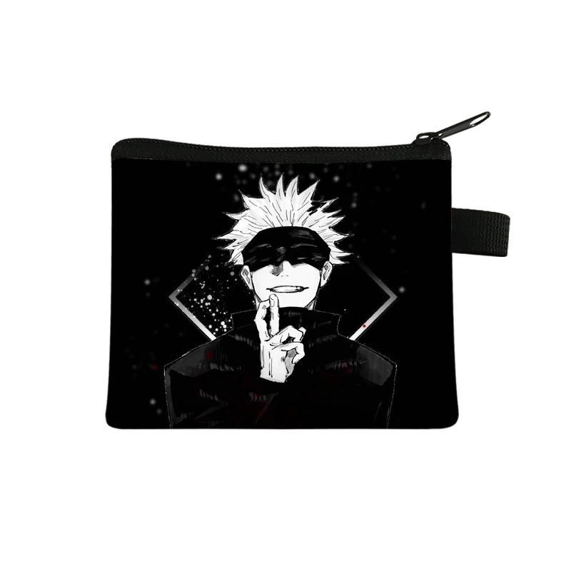 อะนิเมะ Roblox Jujutsu Kaisen ผ้าใบกระเป๋าเหรียญเก็บผ้าใบเด็กกระเป๋าสตางค์เหรียญการ์ดกระเป๋ากุญแจชายหญิงของขวัญ