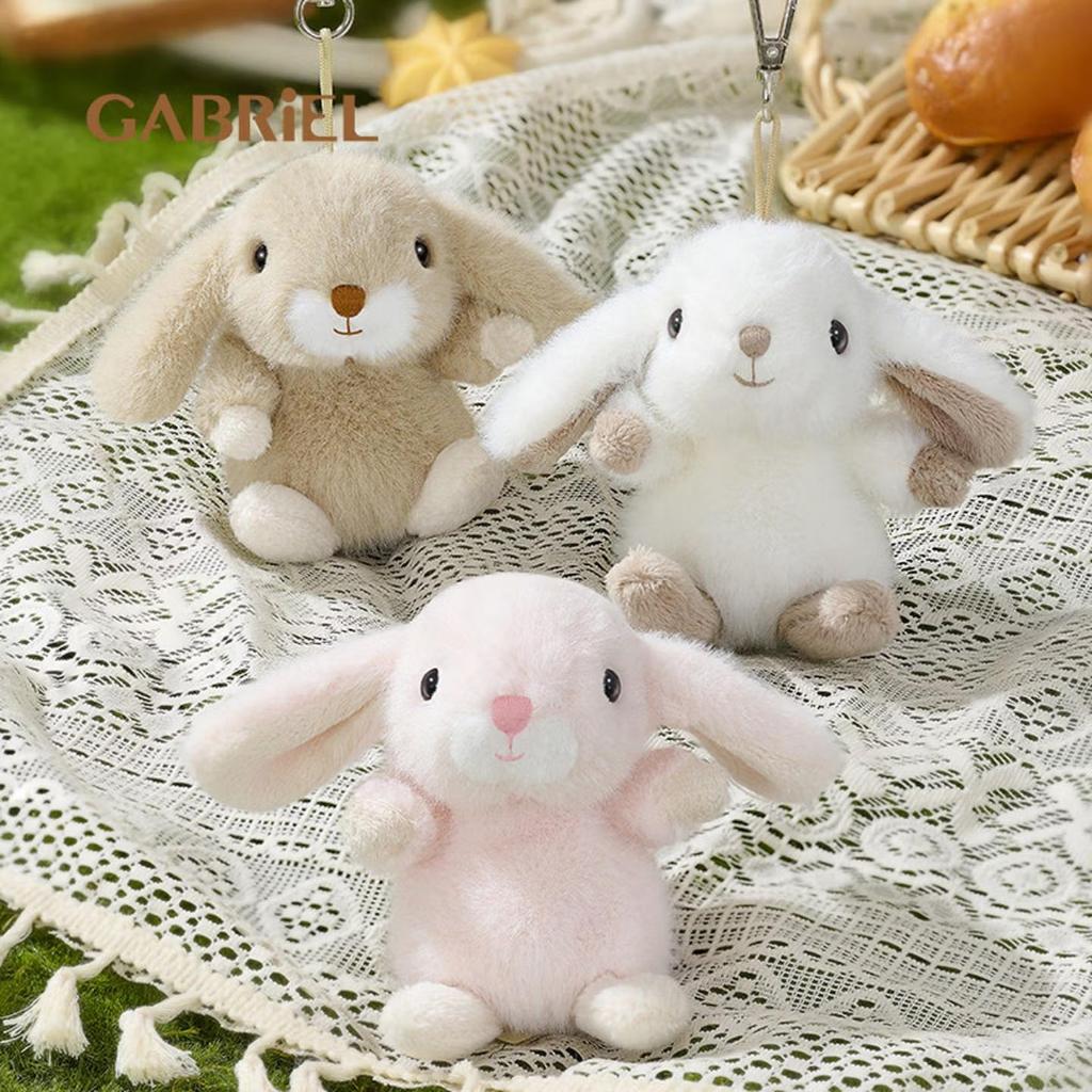 พวงกุญแจ Gabriel Plush Bunny, จี้เสน่ห์กระเป๋ากระต่ายน่ารัก, พวงกุญแจสัตว์ยัดไส้นุ่ม 11 ซม., วันแม่ว