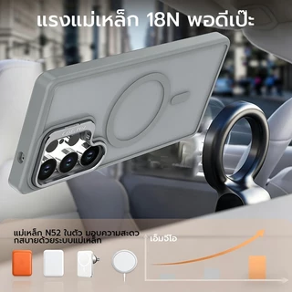OSGEERสําหรับ Samsung S26Ultra S25 Ultra S24 Ultra เคสแม่เหล็กมีขาตั้งเลนส์กล้อง กันกระแทกคลุมทั้งหมด กันรอยขีดข่วน เลนส์ป้องกันกรณี