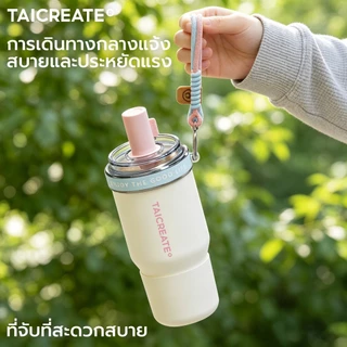 TaiCreate® Pearl Cup 600ml แก้วเก็บความเย็น ถ้วยน้ำกีฬากลางแจ้ง สเตนเลส 316 เคลือบเซรามิก เก็บอุณหภูมิเย็นได้นาน การเดินทาง ขวดน้ำ