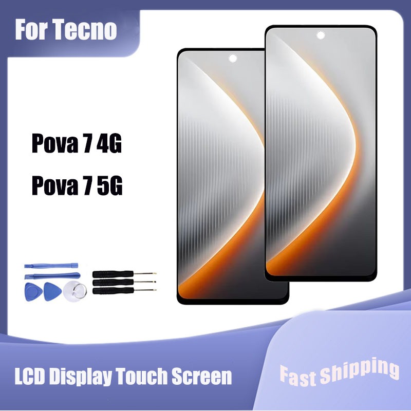สําหรับ Tecno Pova 7 4G LJ6 Pova 7 5G LJ7 จอแสดงผล LCD หน้าจอสัมผัสเปลี่ยน