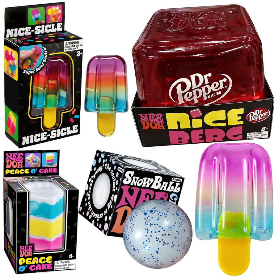 ในสต็อก Schylling Needoh 2026 Limited Edition Dr Pepper Nice Cube Suttid Squishy Fidget ของเล่น