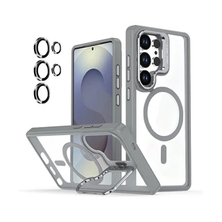OSGEERสําหรับ Samsung S26Ultra S25 Ultra S24 Ultra เคสแม่เหล็กมีขาตั้งเลนส์กล้อง กันกระแทกคลุมทั้งหมด กันรอยขีดข่วน เลนส์ป้องกันกรณี