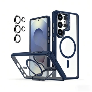 [it]สําหรับ Samsung S26 Ultra S25 Ultra S24 Ultra เคสโทรศัพท์แม่เหล็กพร้อมขาตั้งแบบปรับได้ + ตัวป้องกันเลนส์ฟรี