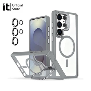 [it]สําหรับ Samsung S26 Ultra S25 Ultra S24 Ultra เคสโทรศัพท์แม่เหล็กพร้อมขาตั้งแบบปรับได้ + ตัวป้องกันเลนส์ฟรี