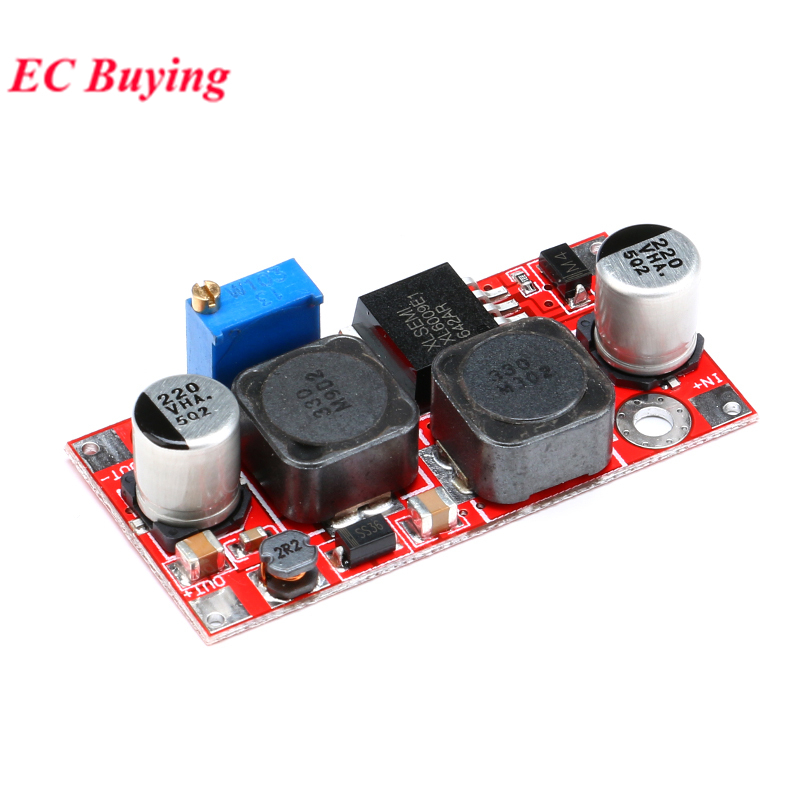 XL6009 DC-DC Buck Boost Converter โมดูล 20W แหล่งจ่ายไฟแบบปรับได้ระลอกน้ําต่ําพร้อมเปิดใช้งาน