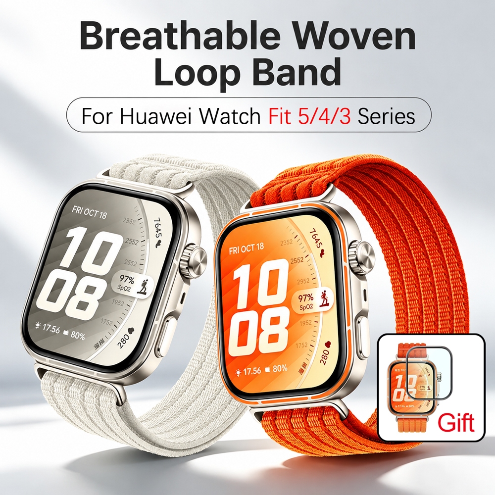 อย่างเป็นทางการสไตล์ไนลอนสําหรับนาฬิกา Huawei Fit 5 Pro Watchband Breathable กีฬา Velcro ไนลอนสายรัดสําหรับ Huawei นาฬิกา Fit4 Pro Fit3 เปลี่ยนอุปกรณ์เสริม
