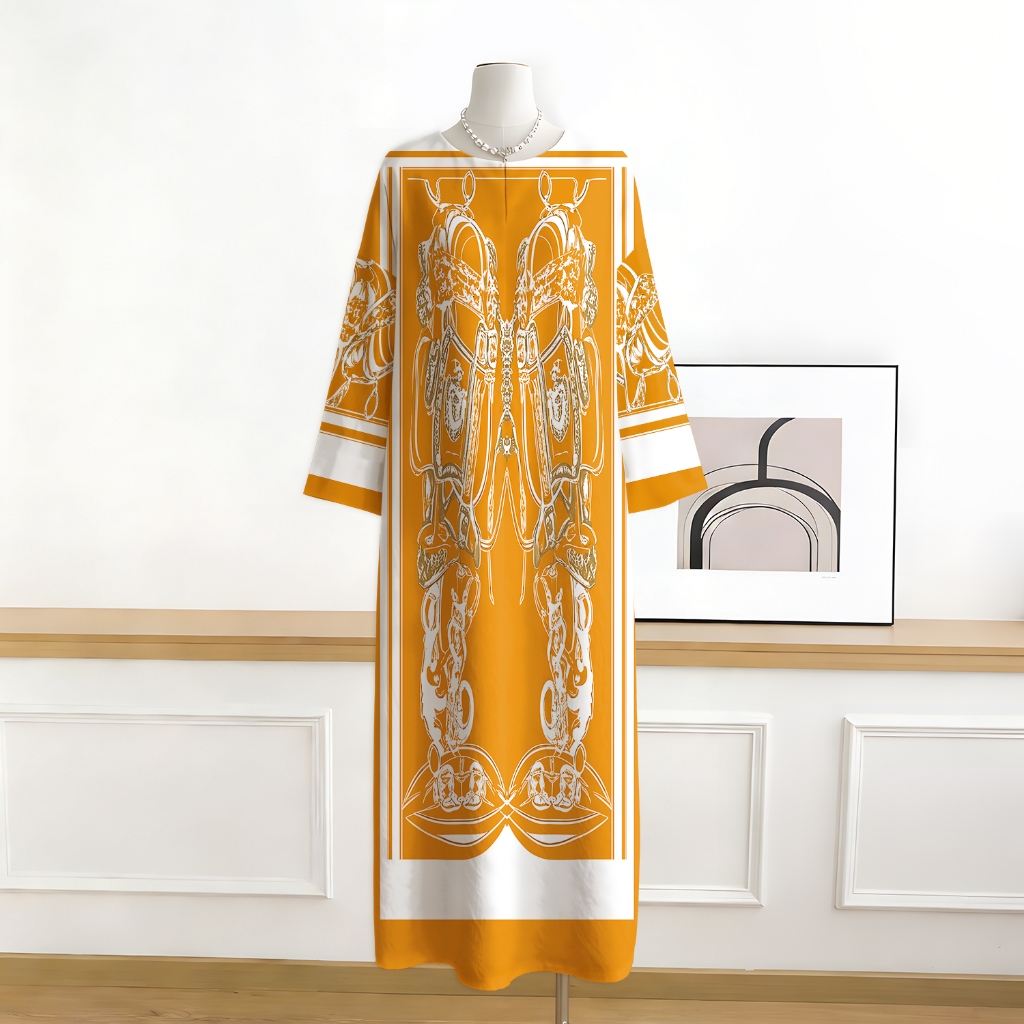 Kaftan Kejurawatan, Farhah, Saiz Bebas, Zip Halimunan ไม่ซีทรู ผ้าเครปเกาหลีระดับพรีเมียม นุ่ม สบาย 