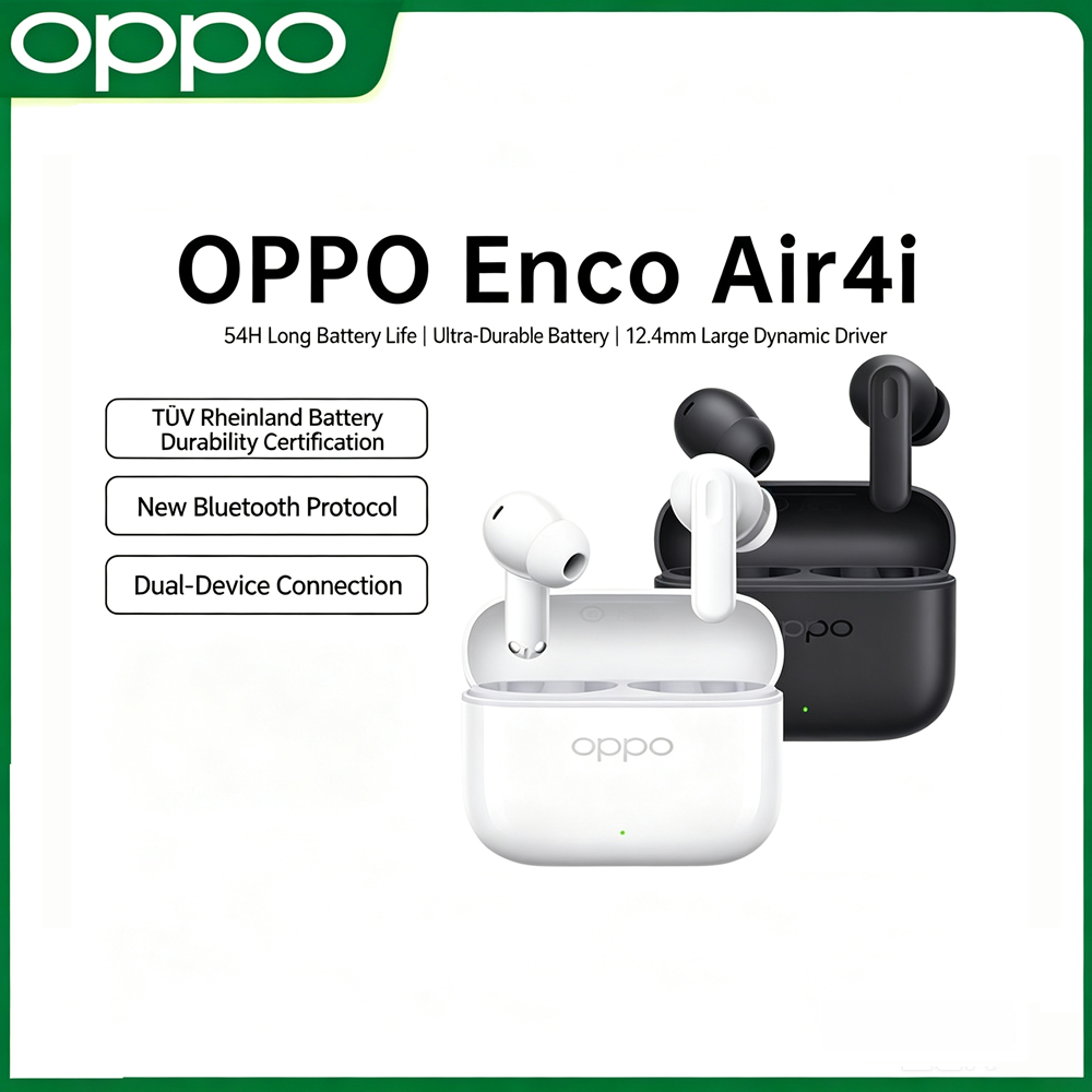 OPPO Enco Air4i True Wireless Earbuds 54H Long Battery Life 12.4mm Driver IP55 Waterproof