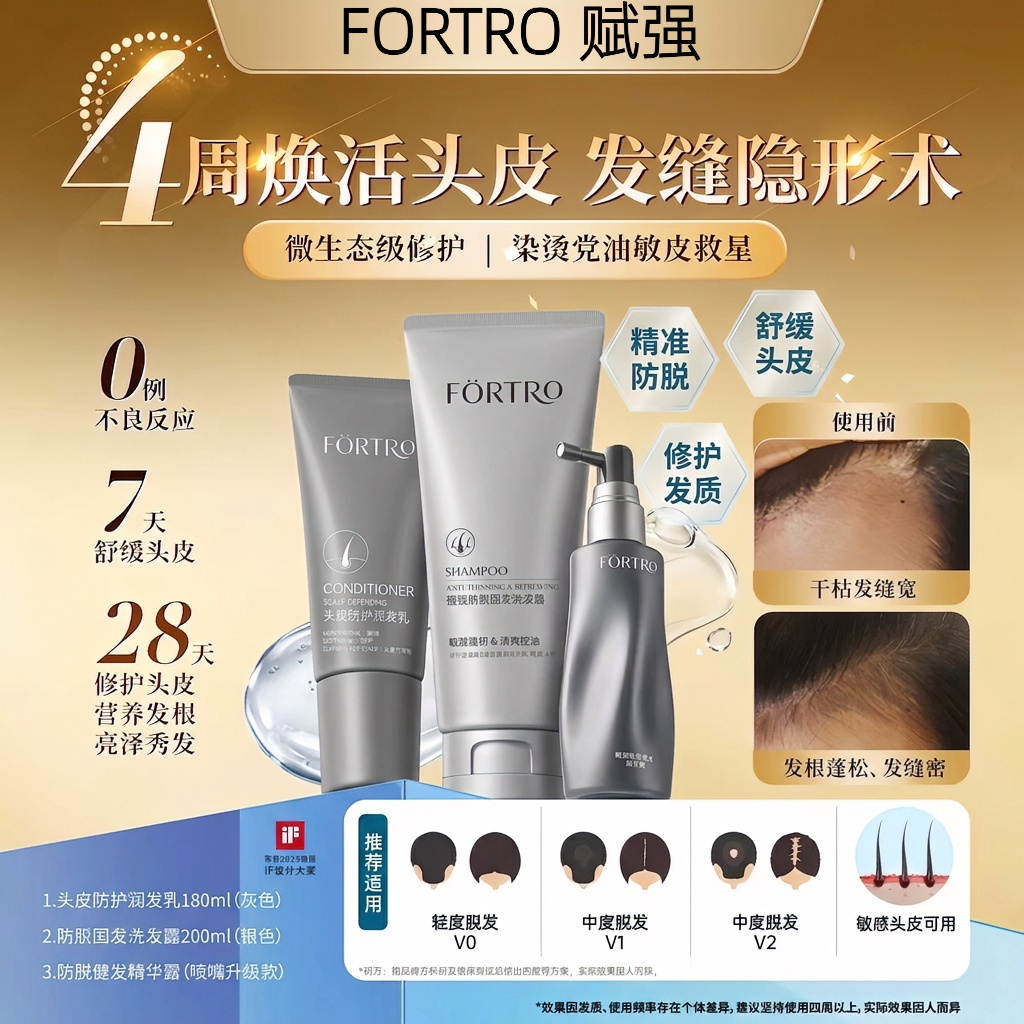 现货&热卖fortro ILE FORTRO Anti-hair Loss Essence Hair Tonic Hair Loss Scalp Serum Hair