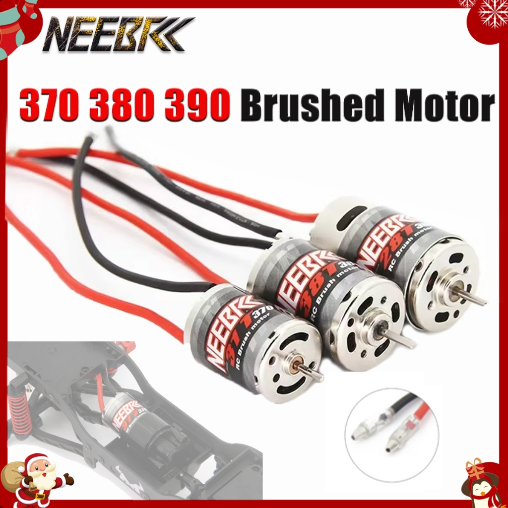 NEEBRC 370 380 390 7.2V DC สแตนเลสแปรงมอเตอร์สําหรับ 1/12 1/14 1/16 1/24 RC Crawler Monster AXIAL SC