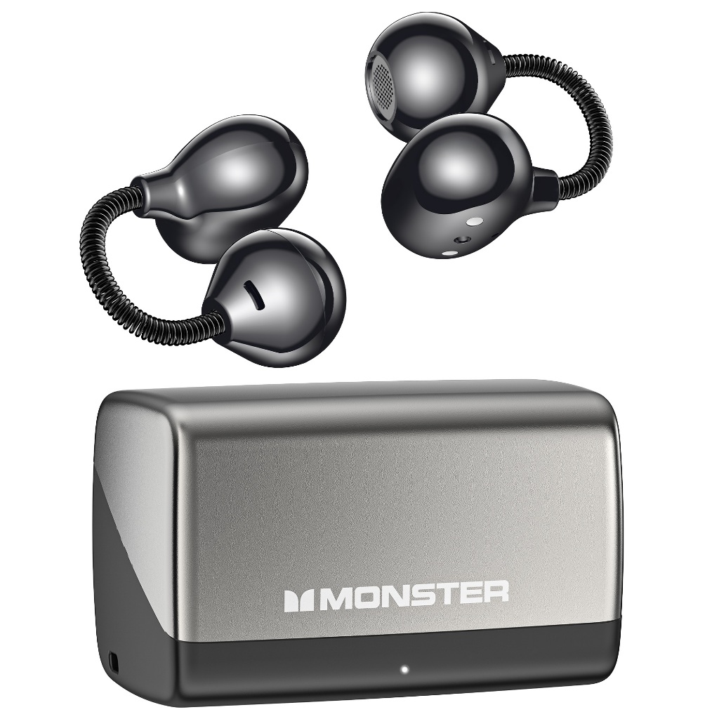 Monster Airclip AC700 หูฟังไร้สายบลูทูธแบบหนีบหู Bluetooth 6.0 หูฟังสเตอริโอ, คุณภาพเสียงแบบไม่สูญเสียหูฟังบลูทูธตัดเสียงรบกวน