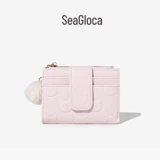 Seagloca ใหม่ กระเป๋าสตางค์ ใบสั้น หนัง PU พิมพ์ลายหมี สไตล์เกาหลี น้ําหนักเบา แฟชั่นสําหรับสตรี No 4557
