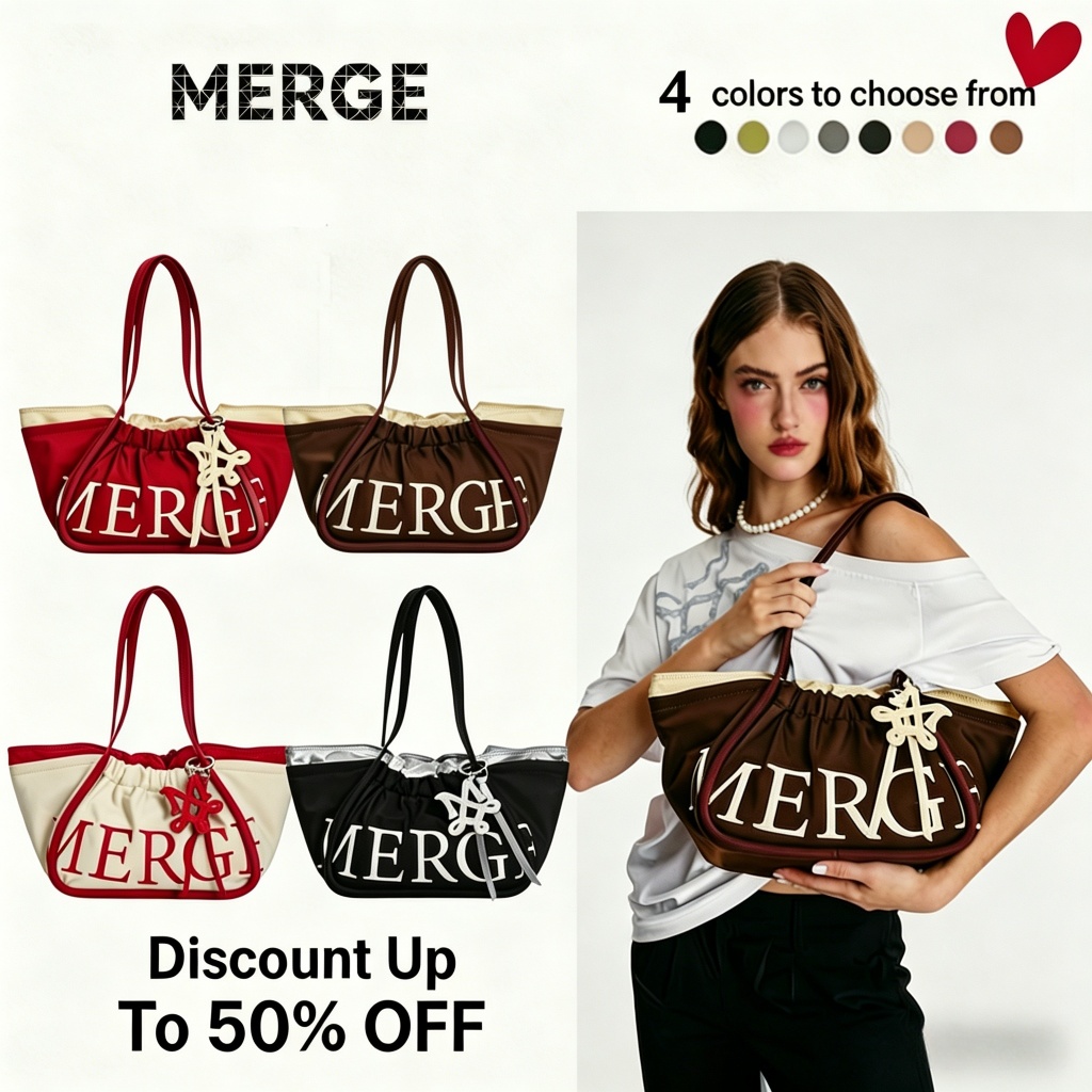 Merge A Day Bag Nylon Medium Short มือ1 แท้100% | กระเป๋าถือ สะพายข้าง ไซส์กำลังดี