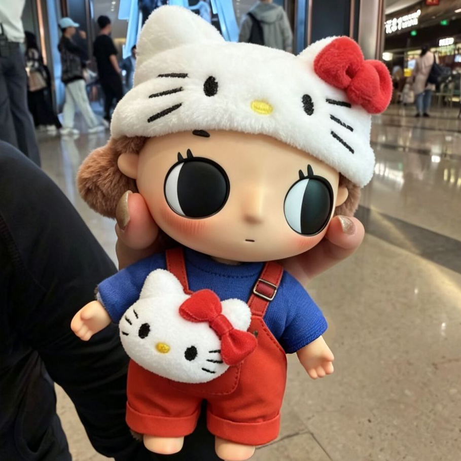 Nyota Little Instant Series cos Hello Kitty เสื้อผ้าเด็กตุ๊กตา Crossbody เสื้อผ้าเด็ก