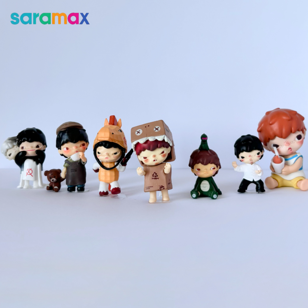 SARAMAX DIY Hirono Mini hippers สําหรับโทรศัพท์, มินิของสะสมขนาดเล็กที่กําหนดเอง, ของขวัญทํามือ