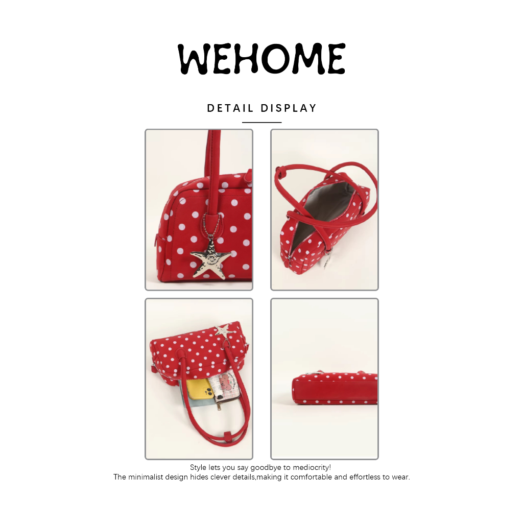 【 ส่งสินค้าพร้อมส่ง】WEHOME Jean bag สไตล์เกาหลี สไตล์คาซิวัล เป้เป้สไตล์สาวๆ สีโดปามีน กระเป๋าสะพายข้างผู้หญิง ราคา ถูกที่สุด ดีลบีเคเค แกลเลอรีภาพที่ 3