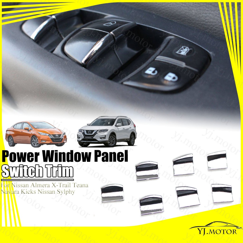 สําหรับ Nissan Almera X-Trail Navara Power Window Switch Trim Sylphy Teana Kicks Window Lifter สวิทช