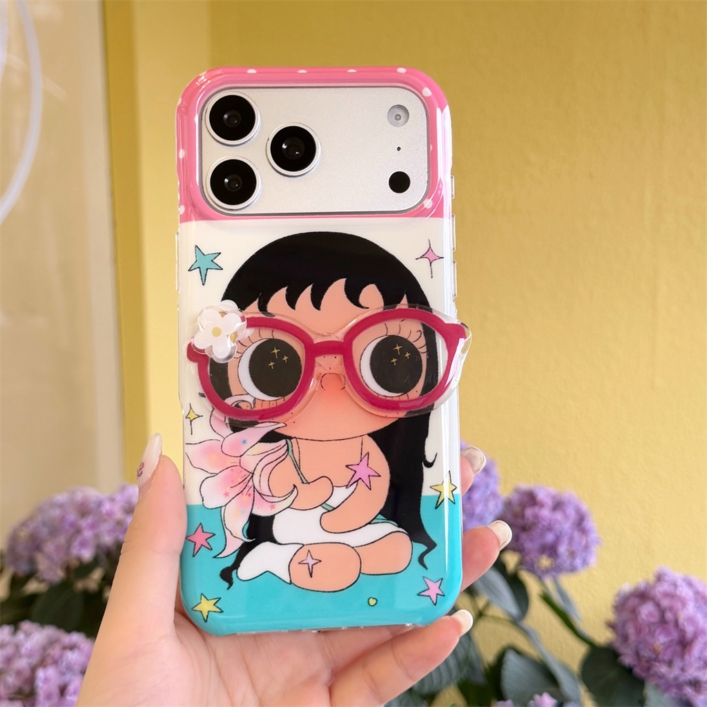 สําหรับ iphone Case 17 Pro Max 16 Pro Max 15 Pro Max Glasses Xiaoyu เคสโทรศัพท์