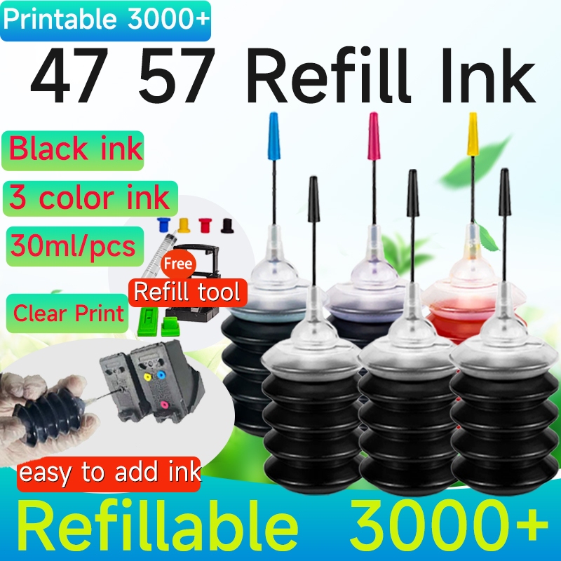 ใช้งานร่วมกับ 30ml หมึกเติมสําหรับ Canon Pixma E480 E477 E470 E460 E410 E4270 E3470 E3370 E3170 สําห
