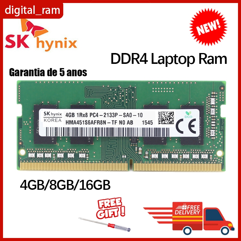 SK hynix DDR4 4GB 8GB 16GB DDR4 RAM 2133Mhz 2400Mhz 2666Mhz 3200mhz PC4-19200 SO-DIMM หน่วยความจําสํ