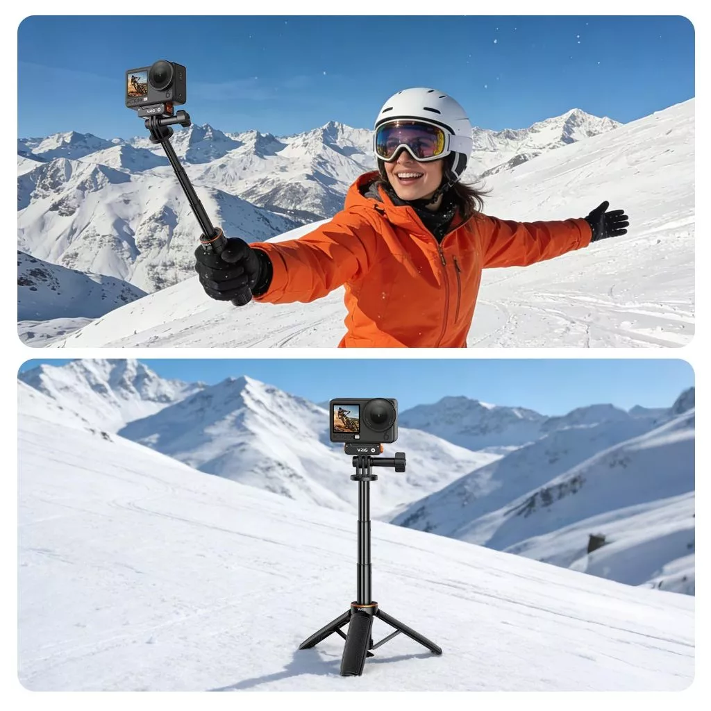 ขาตั้งกล้องแอคชั่นแคมมินิ เปิดอัตโนมัติ ยืดได้ สำหรับ DJI Osmo Action 6/5 Pro/4/3, GoPro HERO13/12/11/10, Insta360 Ace Pro 2/X5, AKASO thumbnail 7
