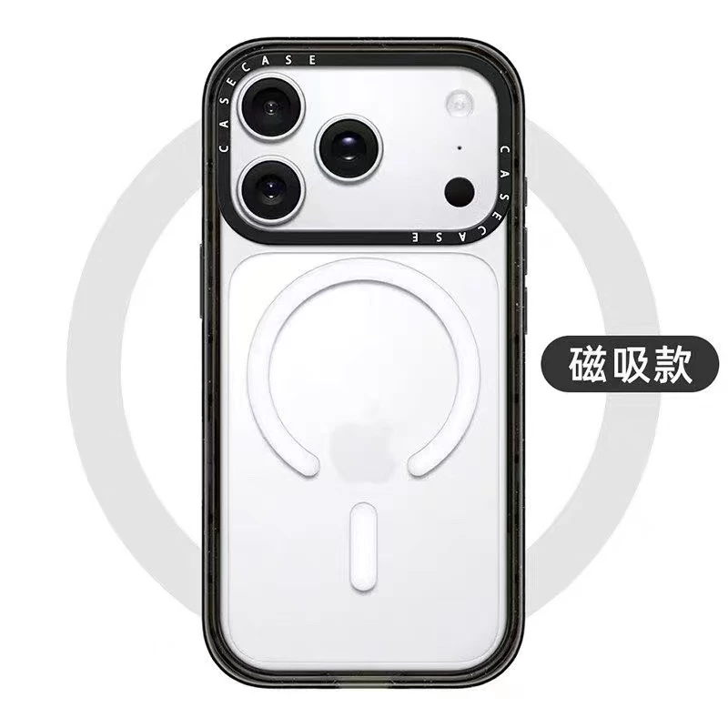 ใหม่สีบริสุทธิ์เรียบง่าย iPhone17Promax เคสโทรศัพท์แต่งหน้ากระจก Apple 16Pro/15plus แฟชั่น 13/11promax อะคริลิคโปร่งใสโทรศัพท์ป้องกันกรณี