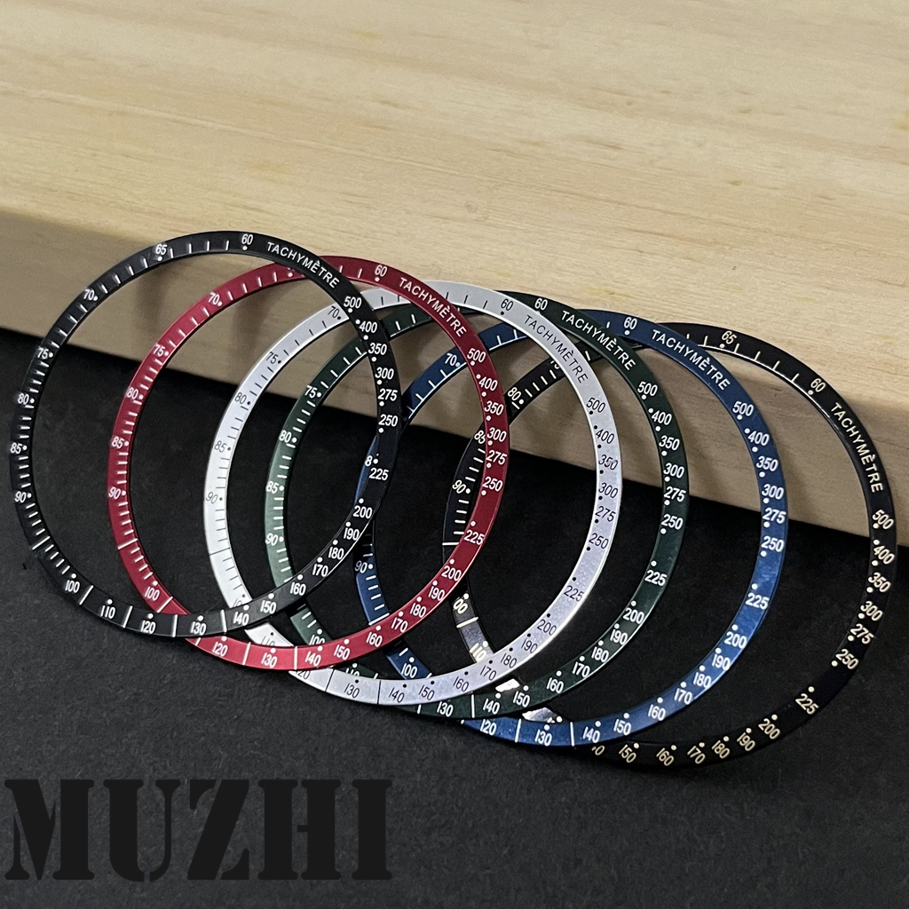 38.5 มม.* 34 มม.อลูมิเนียม Bezel ใส่คุณภาพสูง Chronograph Fit Speedmaster นาฬิกาอุปกรณ์เสริมอะไหล่