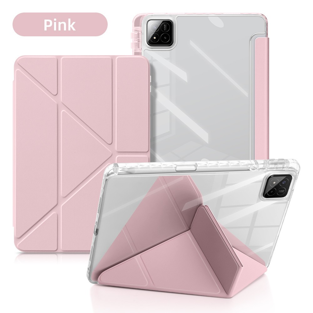 Lakugo 2026 ขายร้อน Y-Shaped Clear Anti-Yellow สําหรับ iPad 11th 10th Gen Air 6th M3 Pro 13 M4 M5 9th 8th 7th Gen Air5 Air4 Pro 11 12.9 Mini 7 6 พร้อมที่ใส่ดินสอ