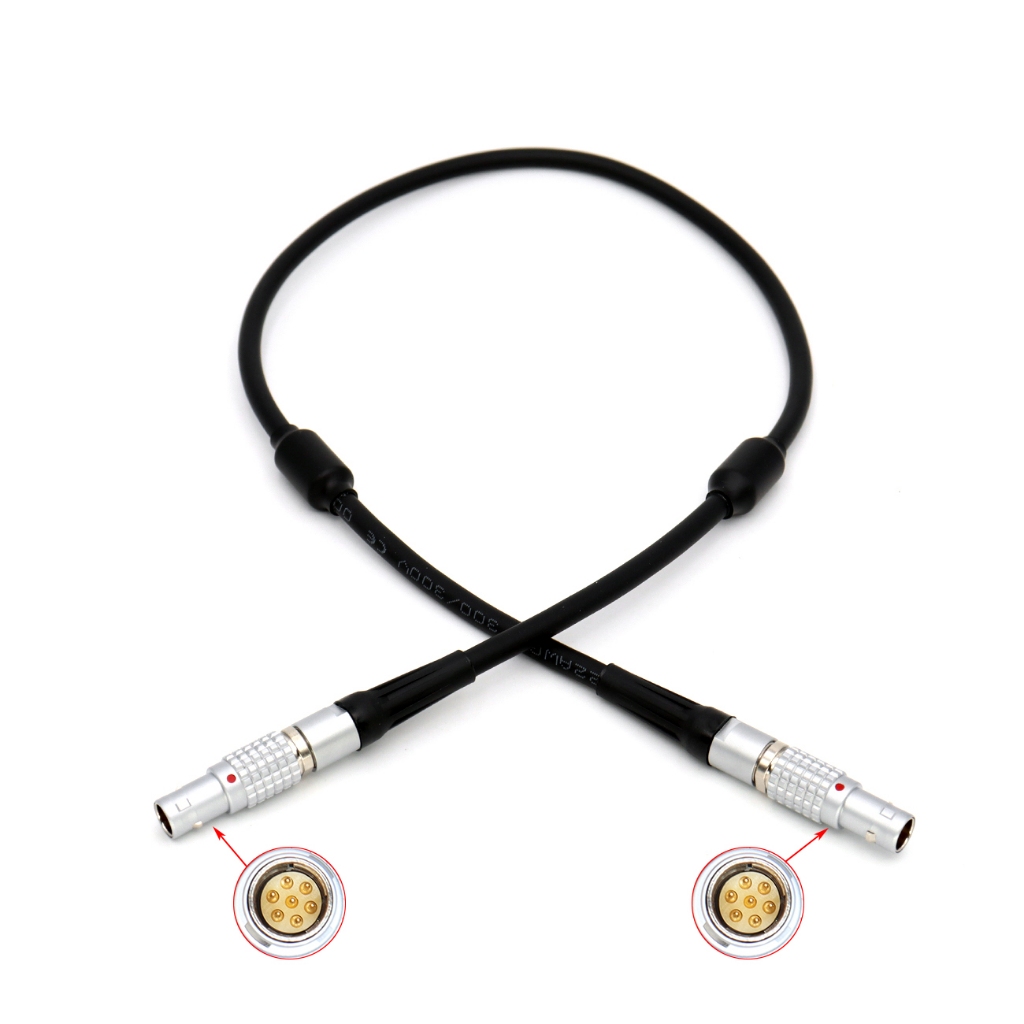 Nucleus-M 0B 7Pin ชายกับชายสําหรับ Nucleus-M WLC-T03 ไร้สายติดตามโฟกัสมอเตอร์การเชื่อมต่อสายควบคุม