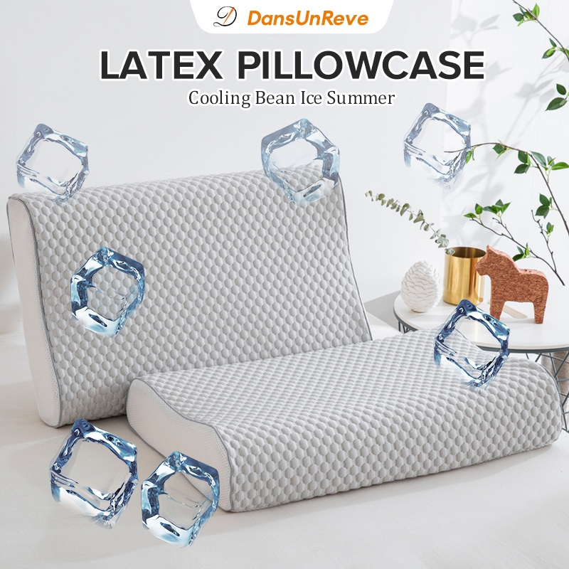 Dansunreve ปลอกหมอนยางพารา ปลอกหมอนถอดซักได้ Latex pillowcase สีทึบ