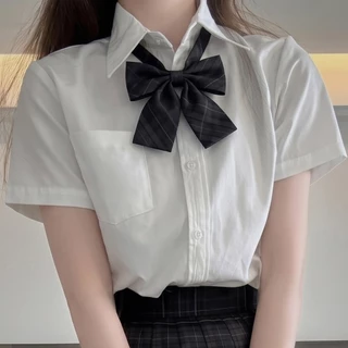 (สินค้าพร้อมส่ง)โบว์ไทสำเร็จรูป ใส่ง่าย ไม่ต้องผูกเอง! พร้อมสายปรับระดับได้ JK เครื่องประดับของเสื้อเชิ้ต หูกระต่ายแฟชั่นมีหลายแบบ ลายสก๊อตน่ารัก