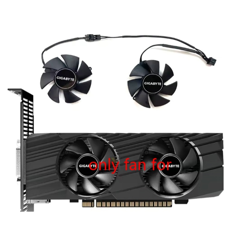 4​6 มม.FS1250-S2053A GTX1650 GTX1630 พัดลมการ์ดสําหรับ Gigabyte GTX 1650 1630 4GB OC Low Profile กรา