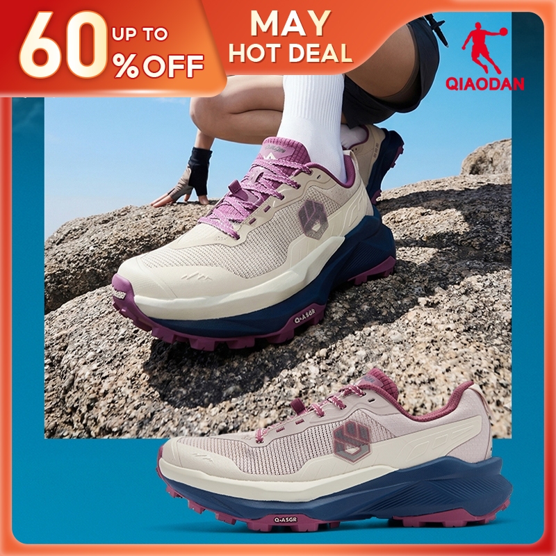 Qiaodan Mountain God 3.0 รองเท้าวิ่งผู้หญิง Trail เดินป่ากลางแจ้ง Stable Anti-slip QDF192262977