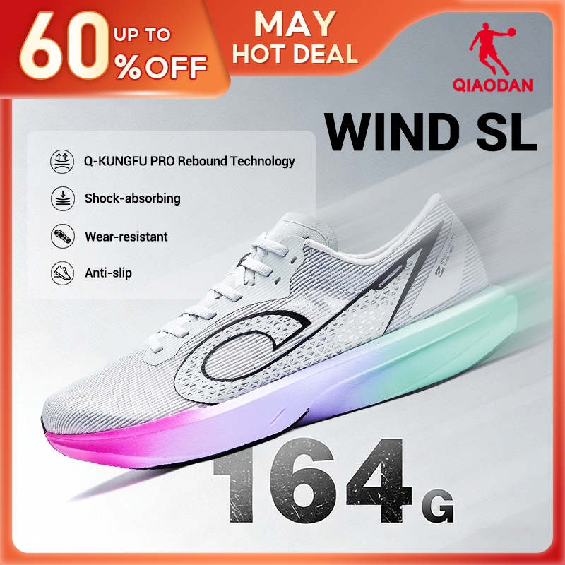 Qiaodan WIND SL รองเท้าวิ่งผู้หญิงกว้าง FitShock Absorption Breathable ArchSupport QDB022262269